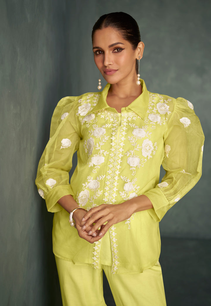 Saba Finch Embroidered 3 pc Co-ord Set