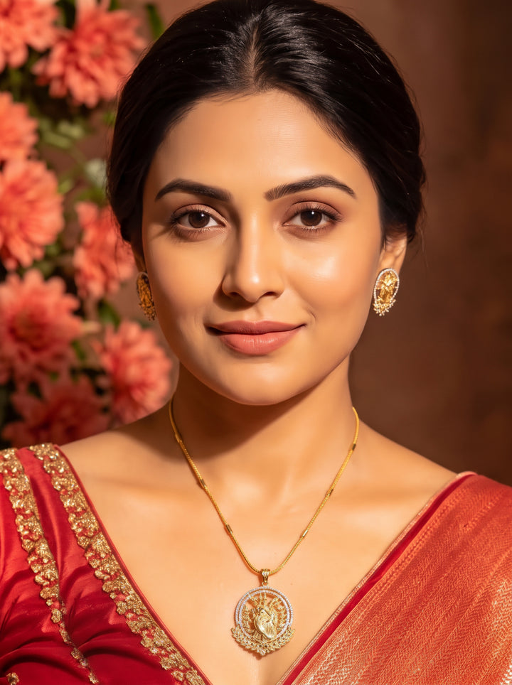 Zarika Divine Love Pendant Chain With Earring