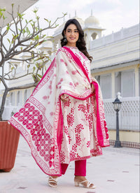 Samiha Punch Cotton Suit Set