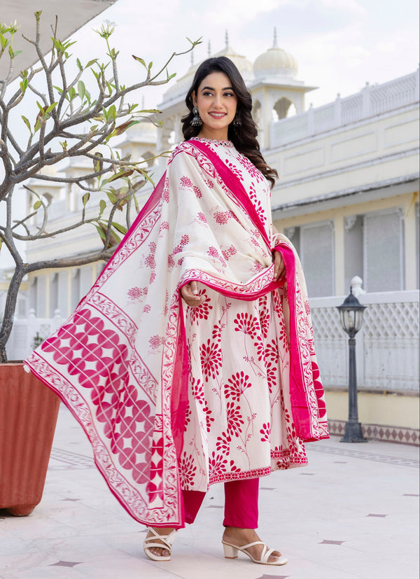 Samiha Punch Cotton Suit Set