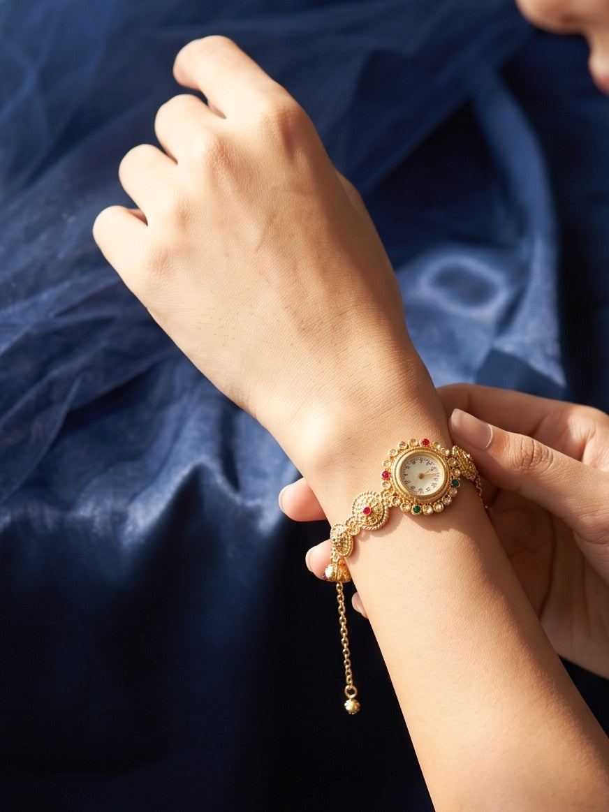 Kashmiri Minakari Elegance Watch Bracelet