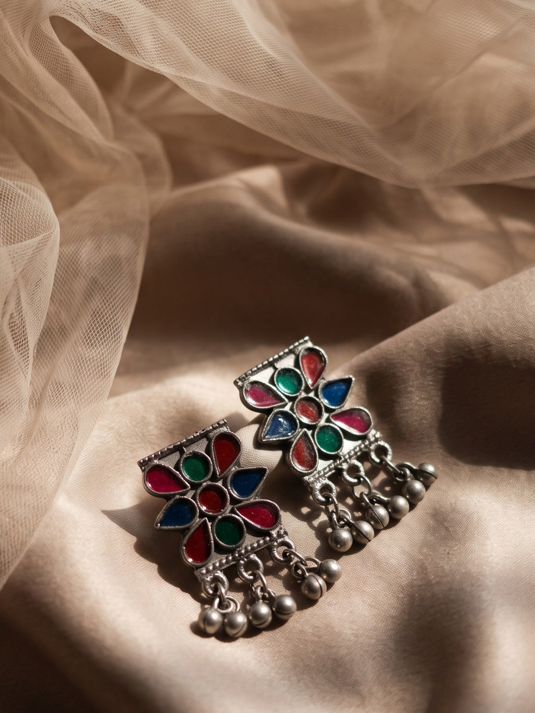 Meenakshi Meenakari Oxidized Choker Neckless