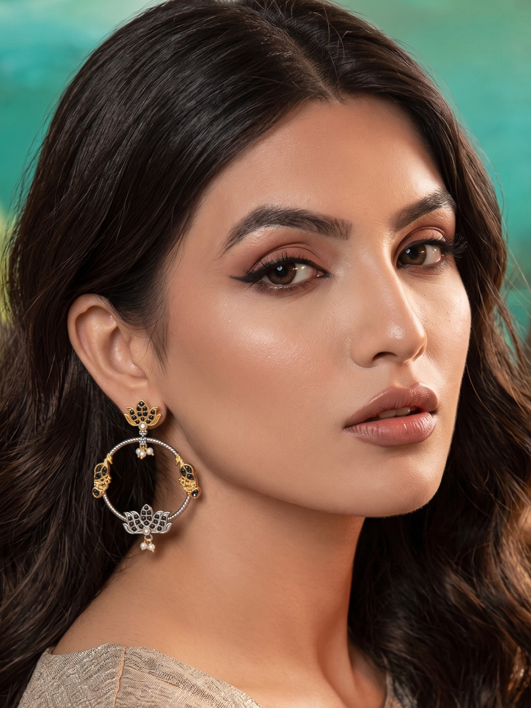 Rajwara Oxidised Bali Earring