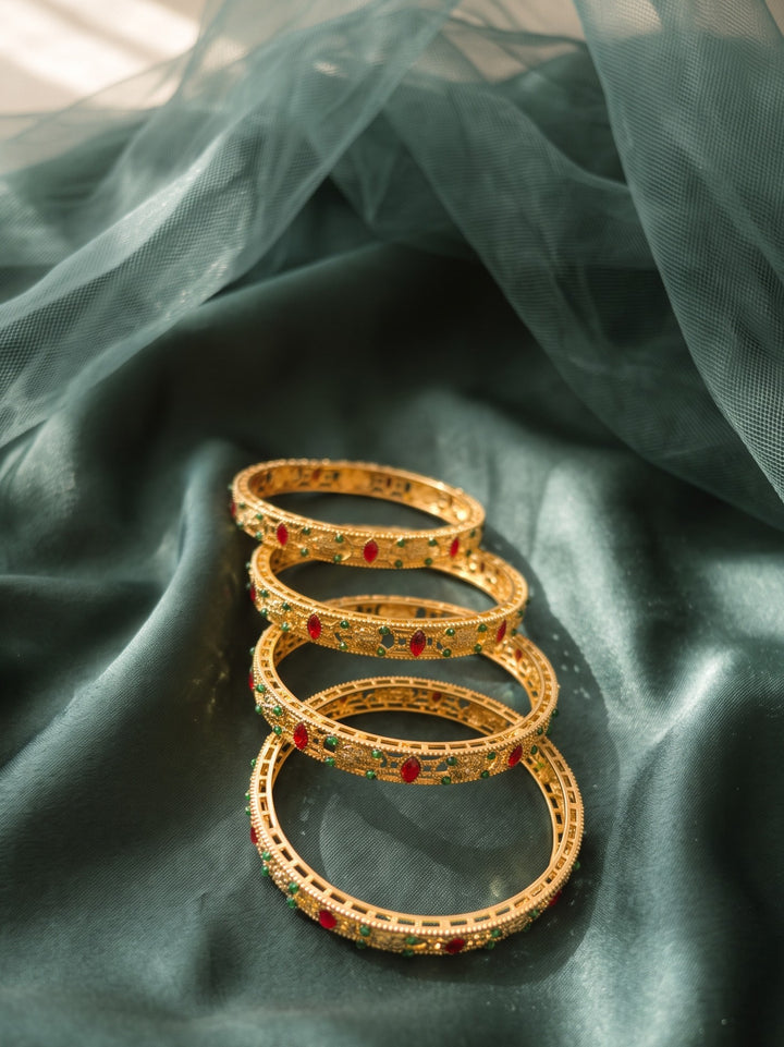 Rajwadi Antique Kundan Kada Bangles