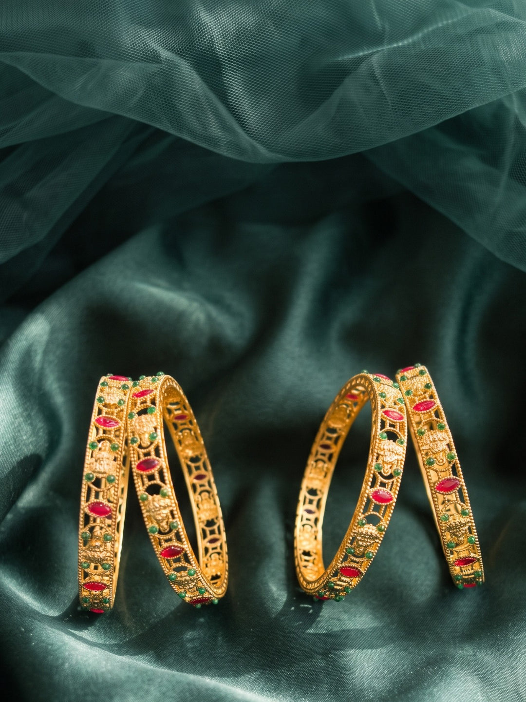 Rajwadi Antique Kundan Kada Bangles