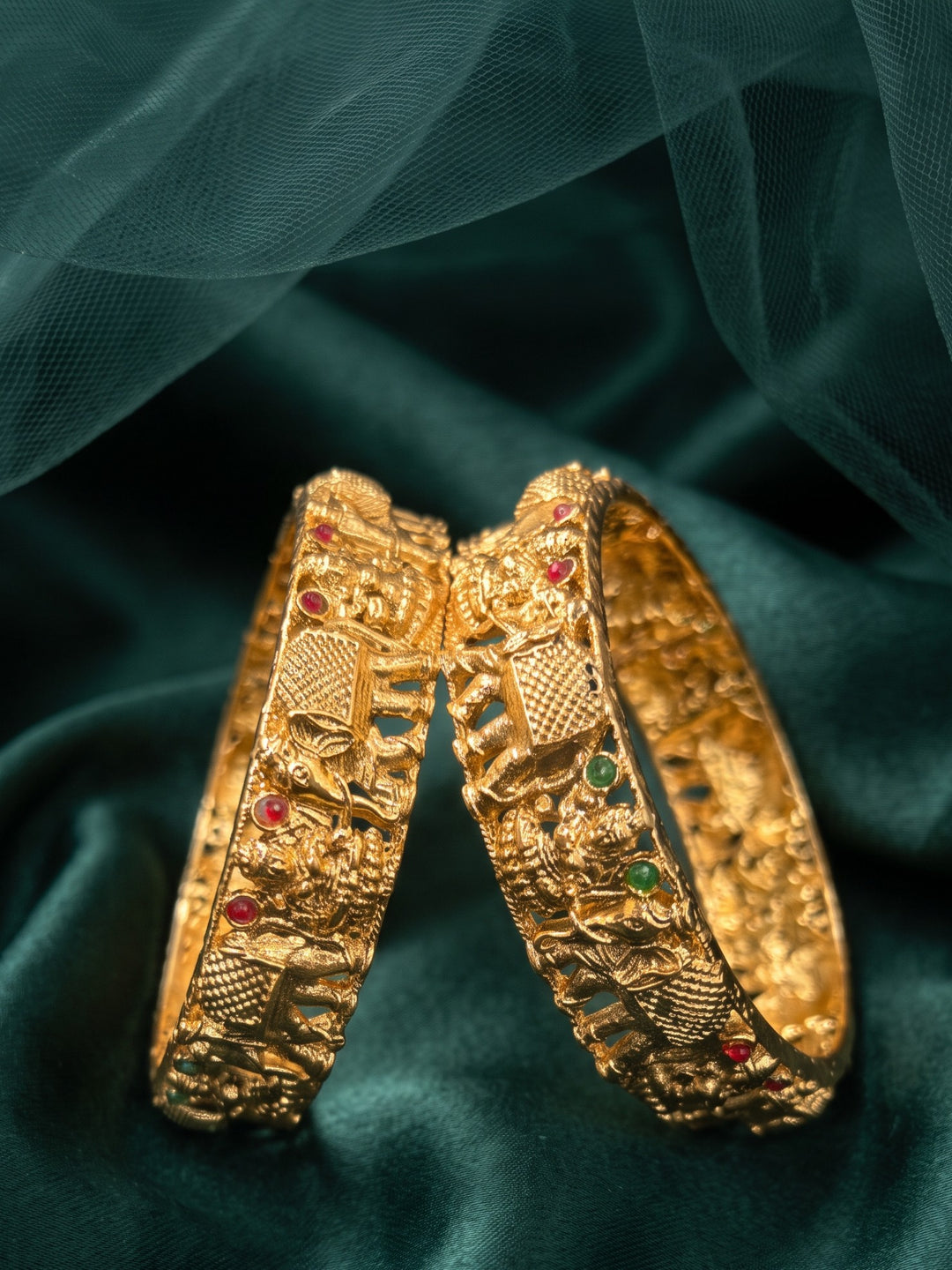 Rajwadi Lakshmi Elephant Temple Bangles
