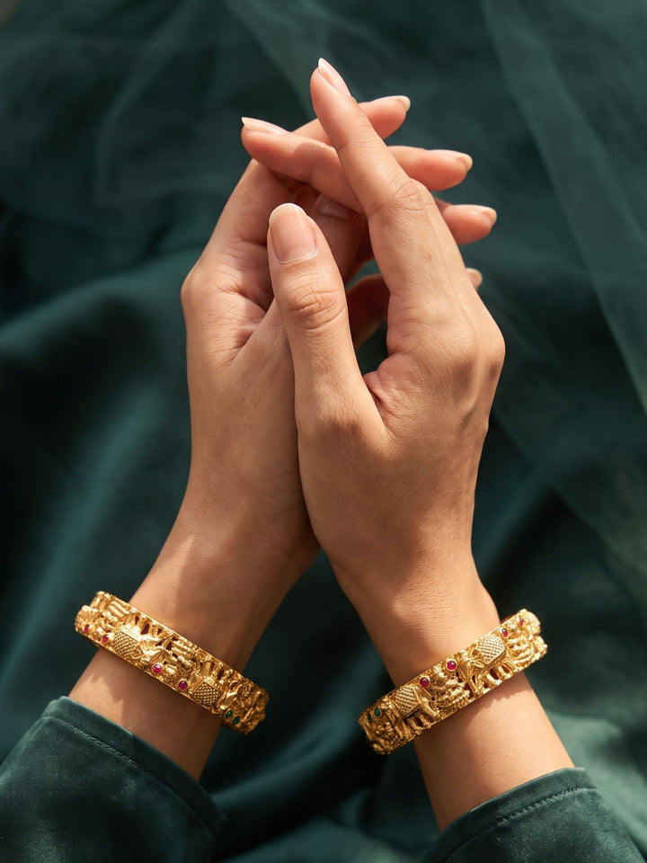 Rajwadi Lakshmi Elephant Temple Bangles