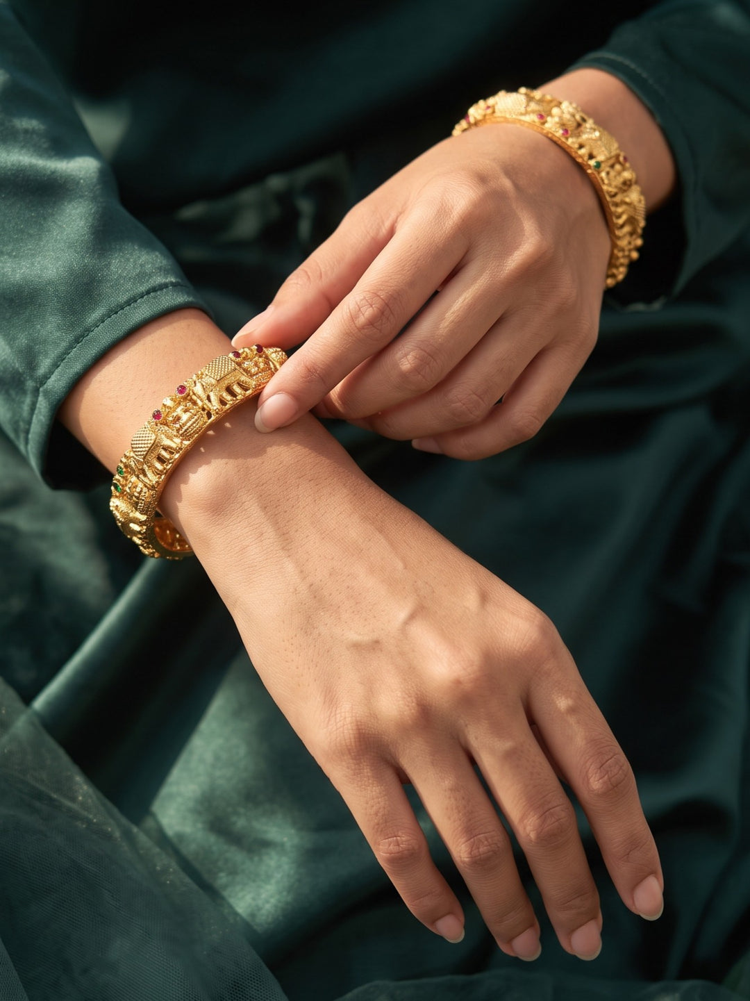 Rajwadi Lakshmi Elephant Temple Bangles
