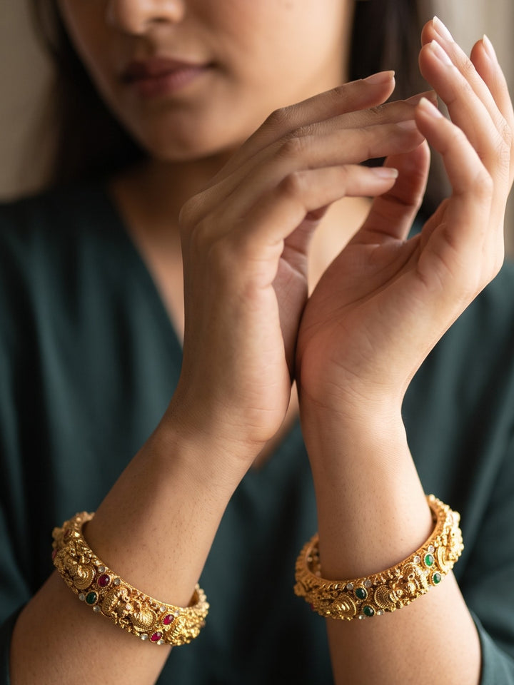 Rajwadi Temple Jewellery Bangles