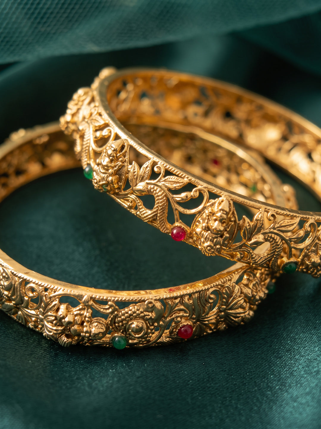 Rajwadi Lakshmi Peacock Jewellery Bangles