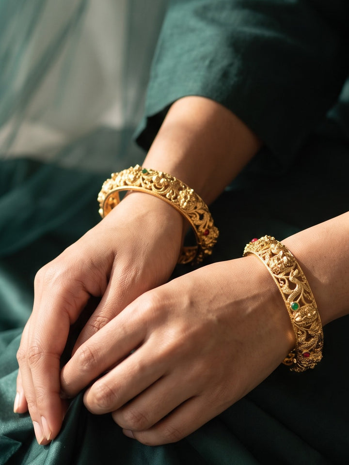 Rajwadi Lakshmi Peacock Jewellery Bangles