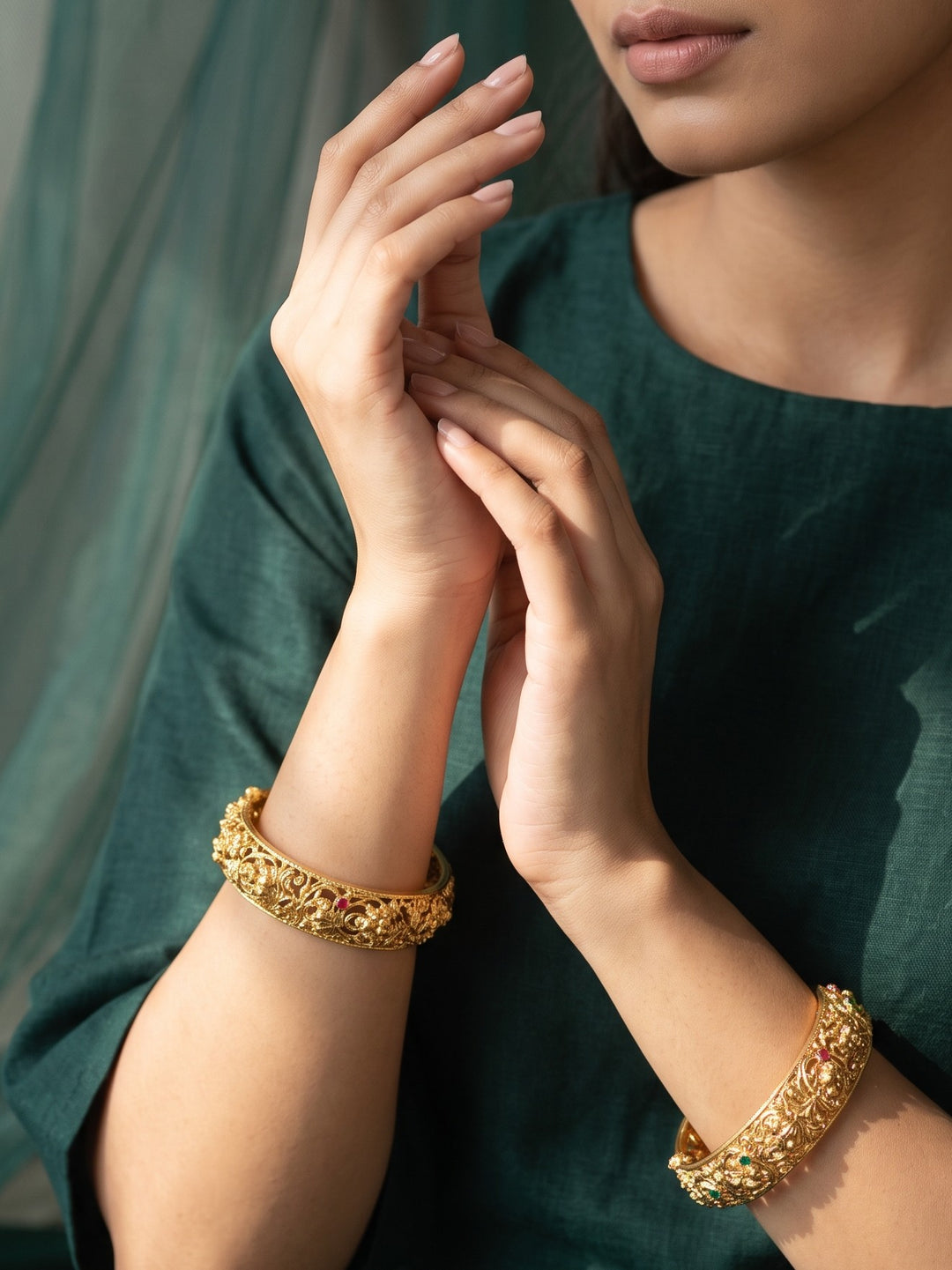 Rajwadi Lakshmi Peacock Jewellery Bangles