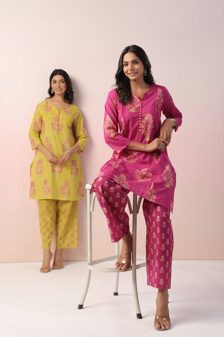 Harshini Tafffy Cotton Co-ord Set