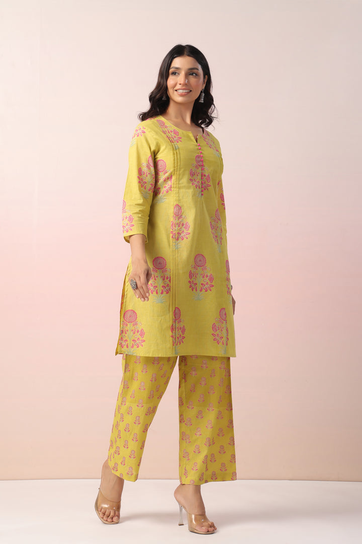 Harshini Marigold Cotton Co-ord Set