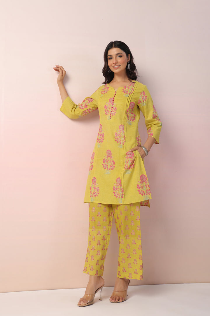 Harshini Marigold Cotton Co-ord Set