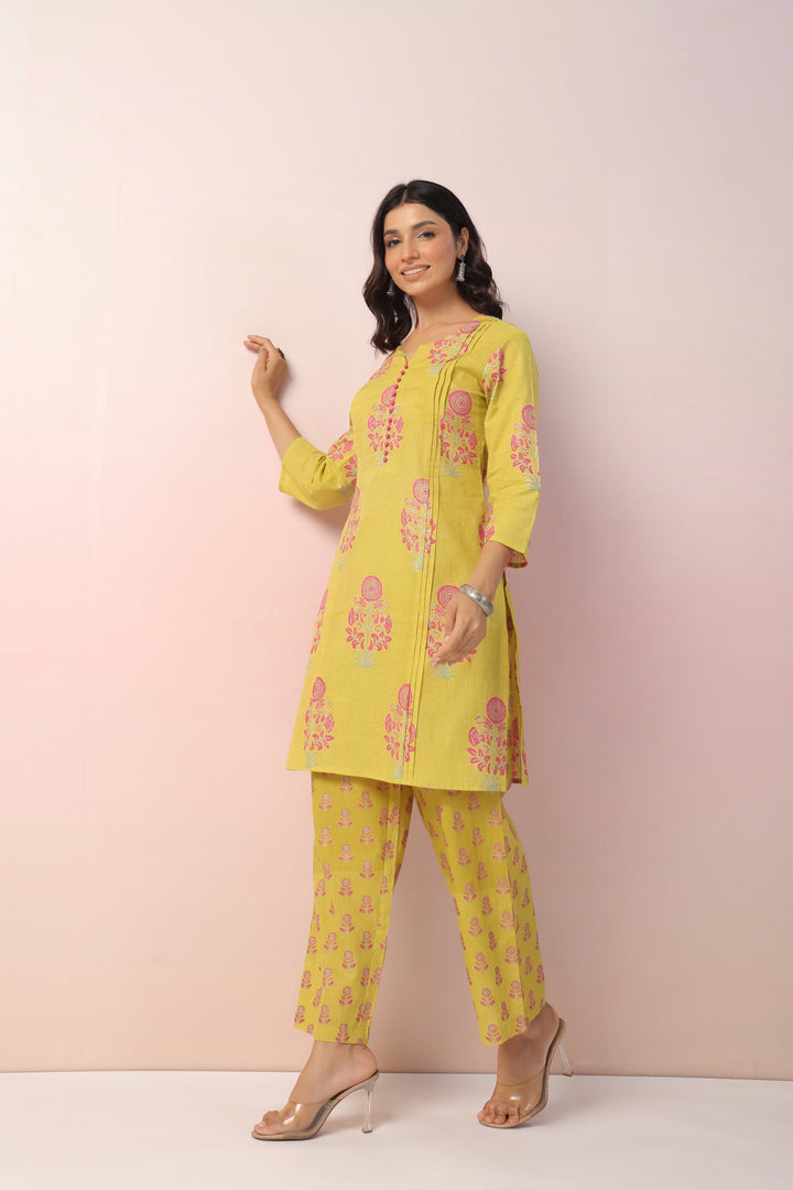 Harshini Marigold Cotton Co-ord Set