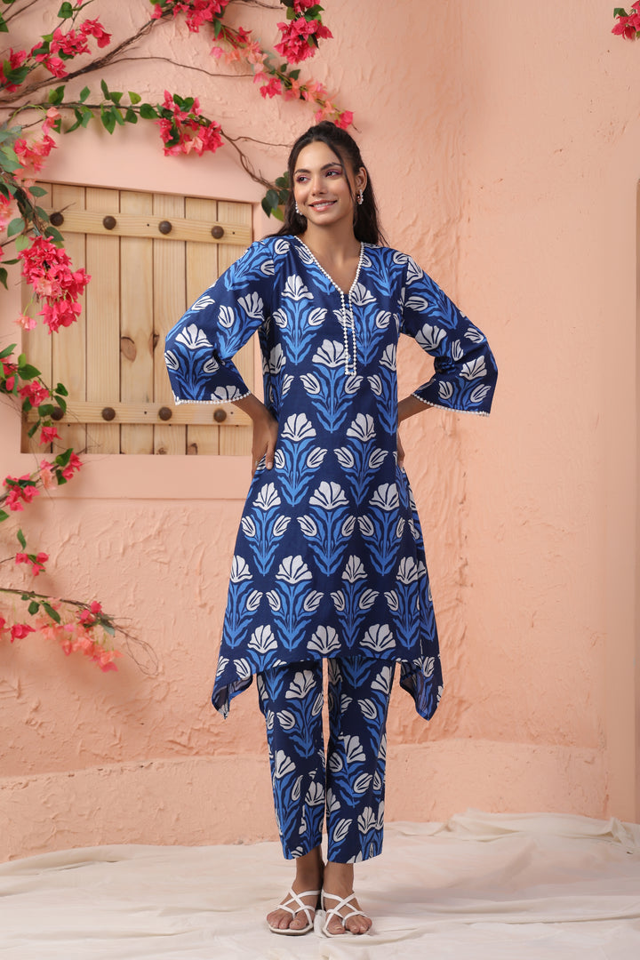 HARSHINI OCEAN PRINTED CO-ORD SET