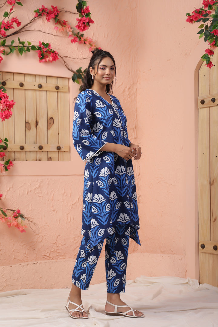 HARSHINI OCEAN PRINTED CO-ORD SET