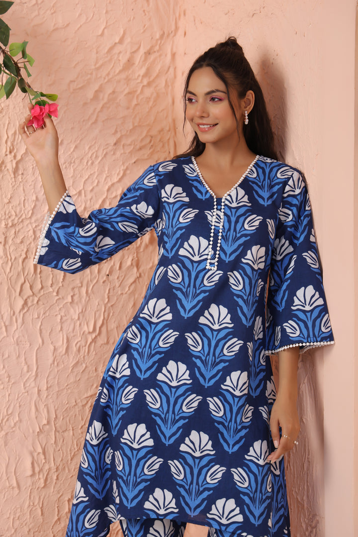 HARSHINI OCEAN PRINTED CO-ORD SET