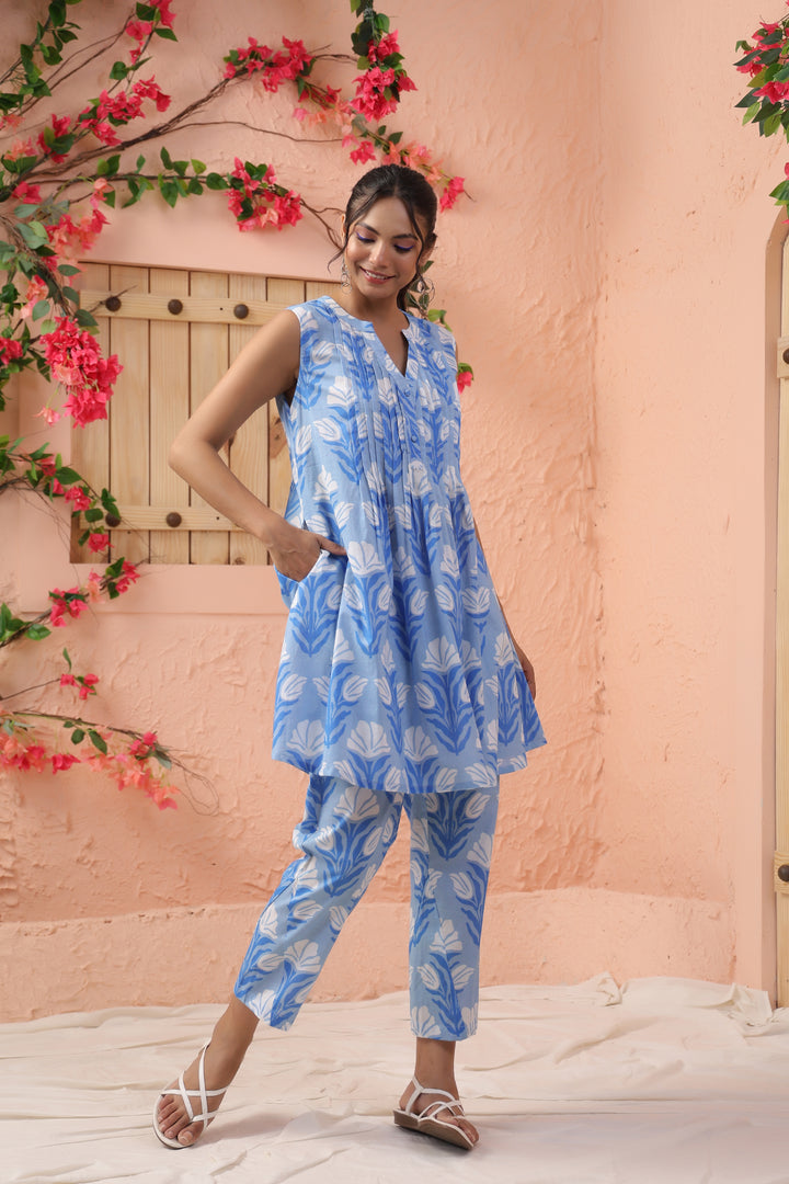 Shamiyana Prussian Printed Co-ord Set