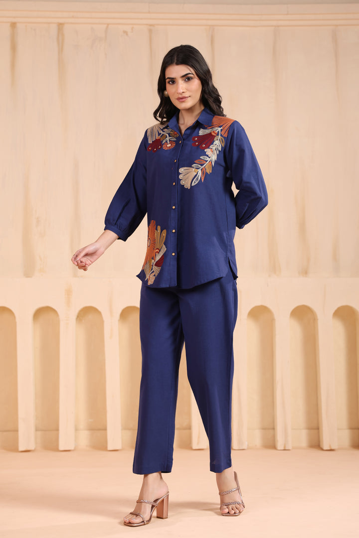 Viyona Indi Floral Embroidered Co-ord Set