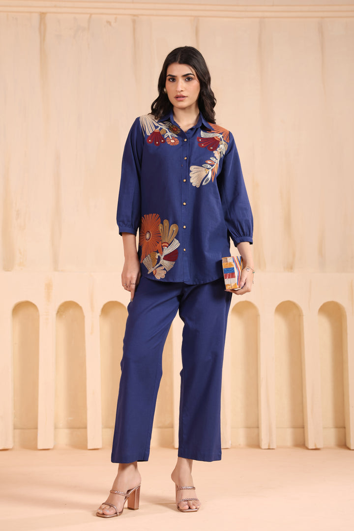 Viyona Indi Floral Embroidered Co-ord Set