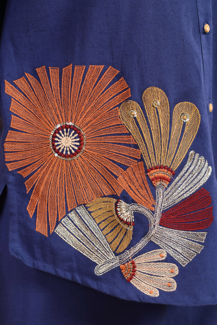 Viyona Indi Floral Embroidered Co-ord Set