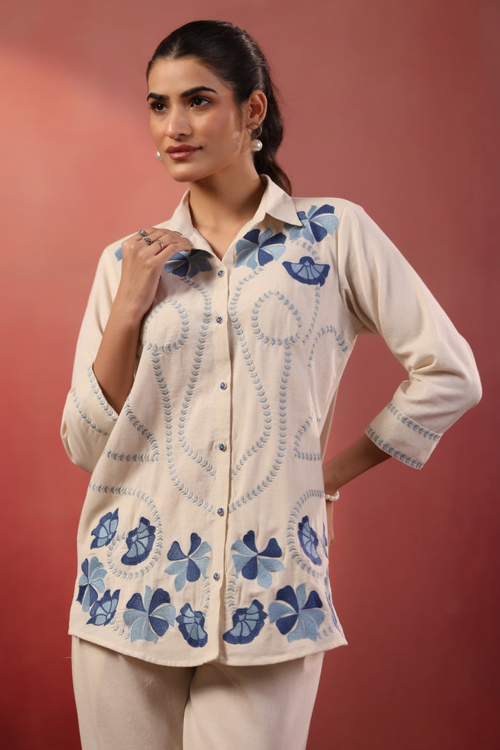 Viyona dove embroidery cotton cord set