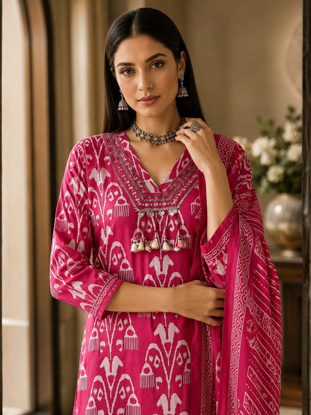 Hiya Rose Cotton Suit set