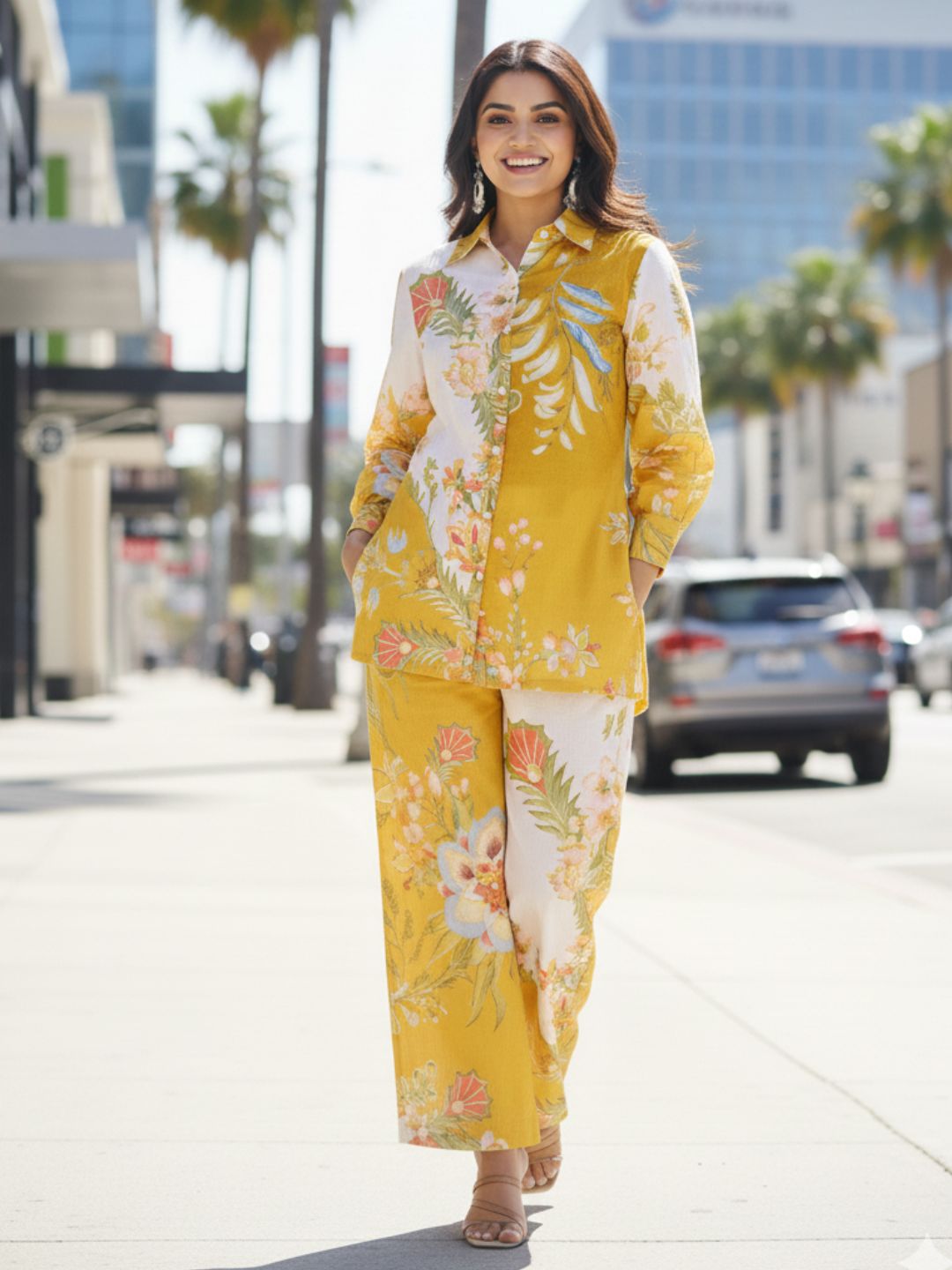 vastramaya amber cotton printed co-ord set