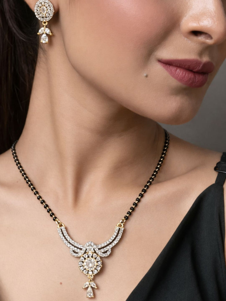 Rivaaz diamond Mangalsutra with earings set