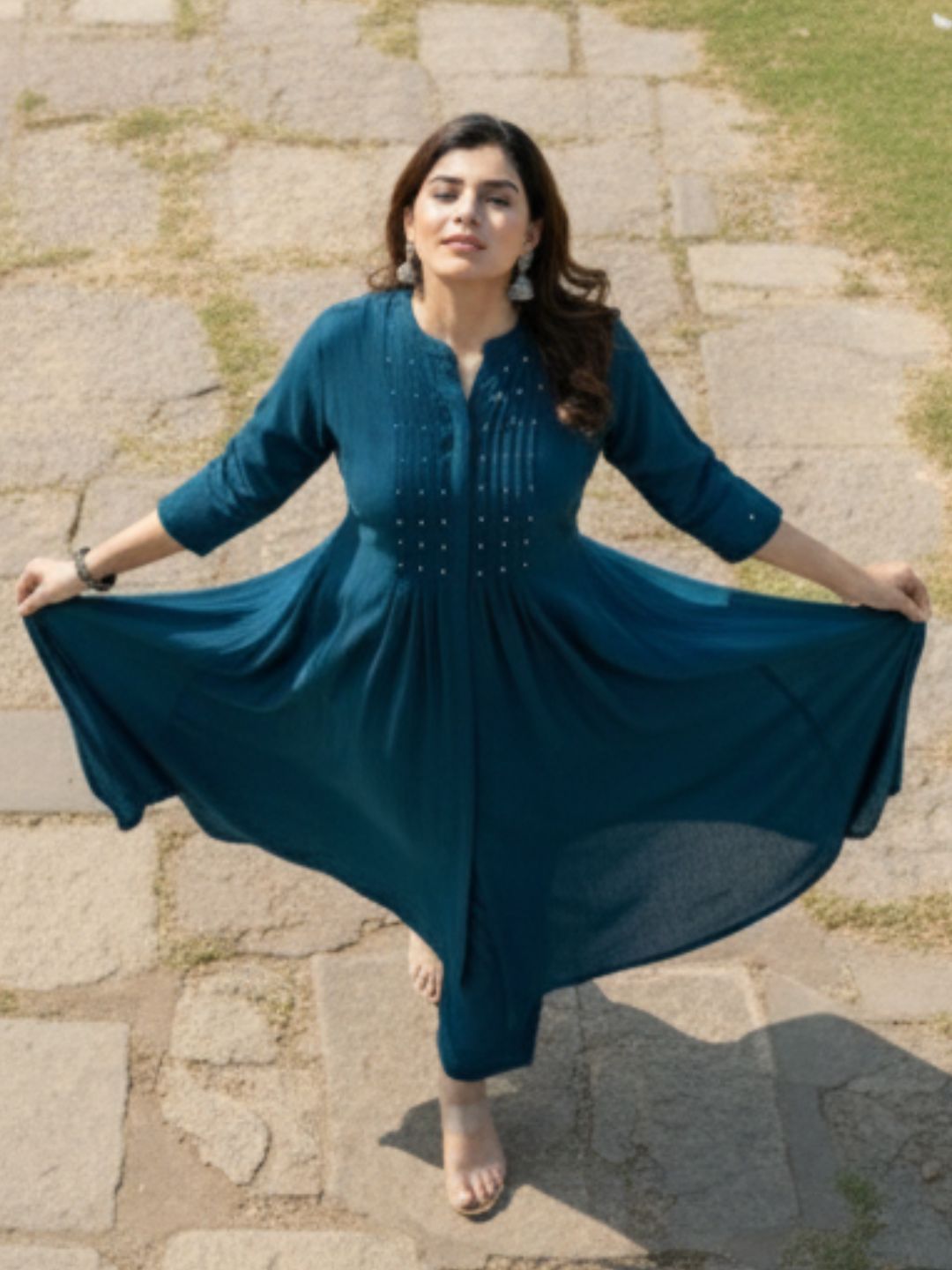 Mika Azure Kurta Pant Set