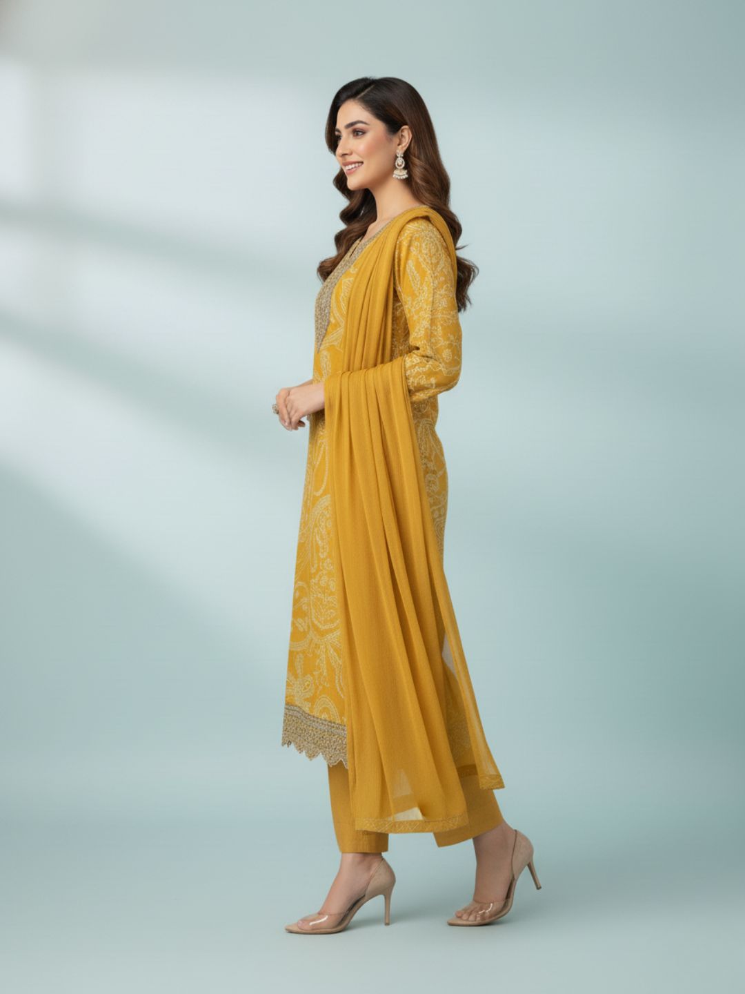 Shanti Sunglow Printed Work Suit Set