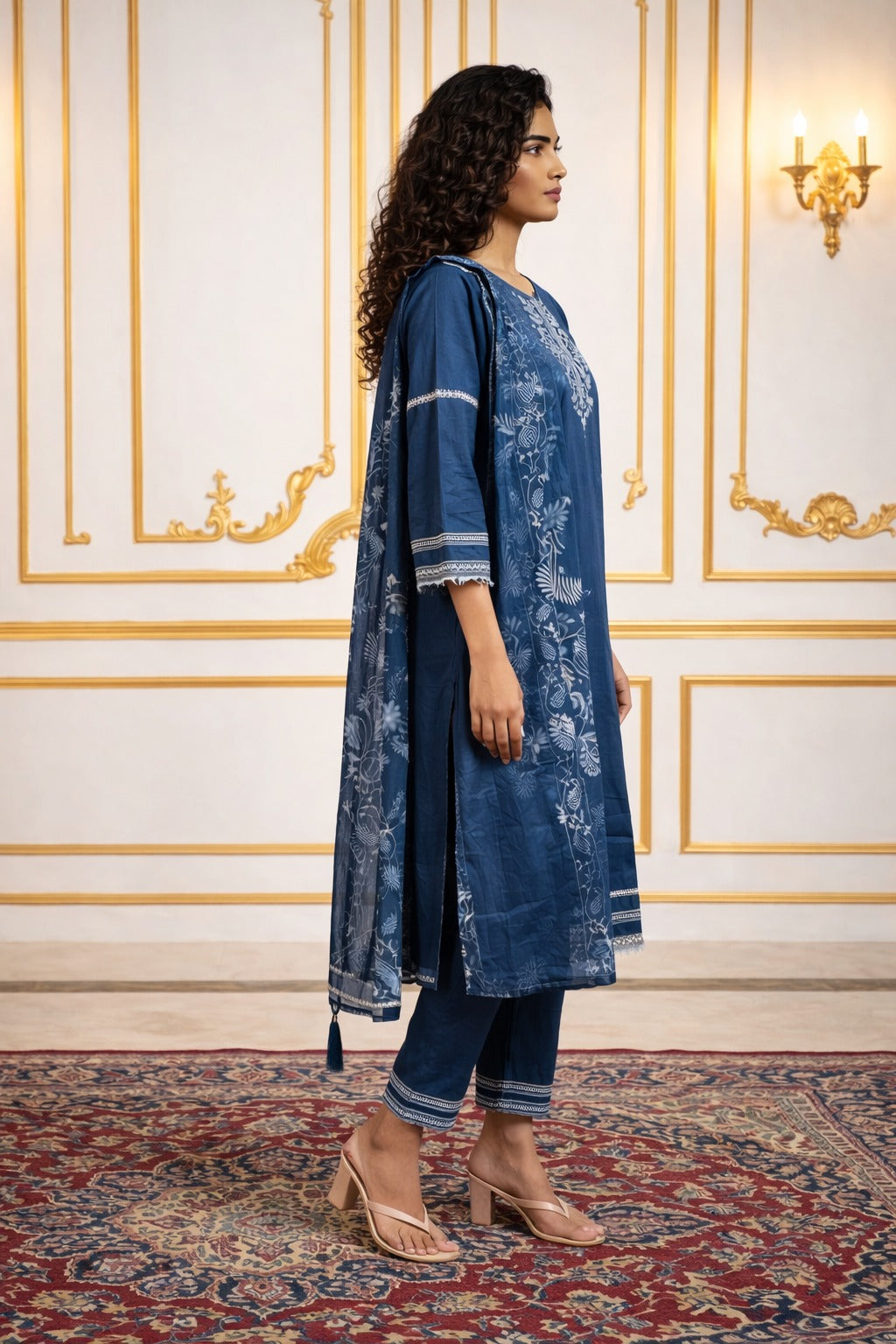 Molly Nile Cotton Embroidered Suit Set