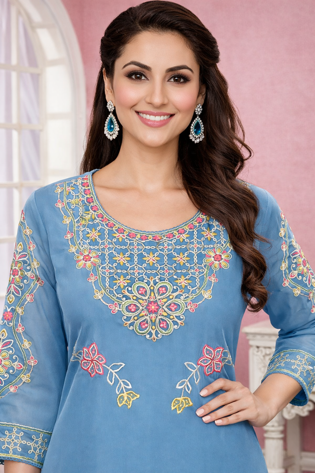 Yami Cadet Embroidered Suit Set