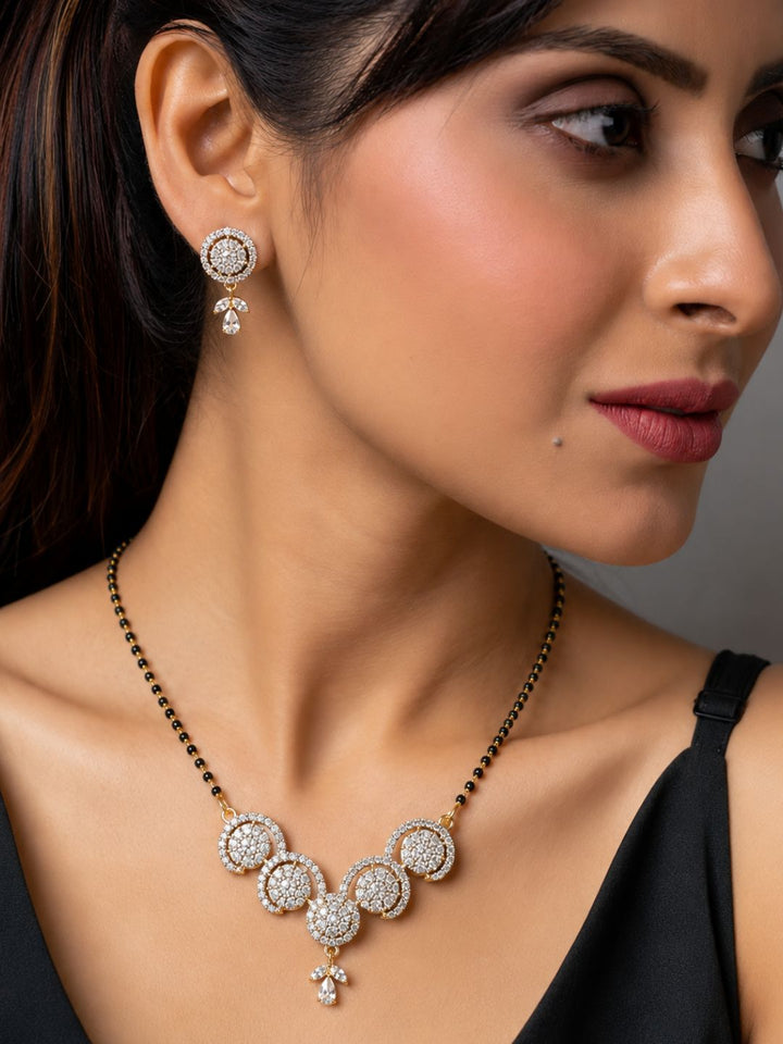 Nayra diamond Mangalsutra with earings set