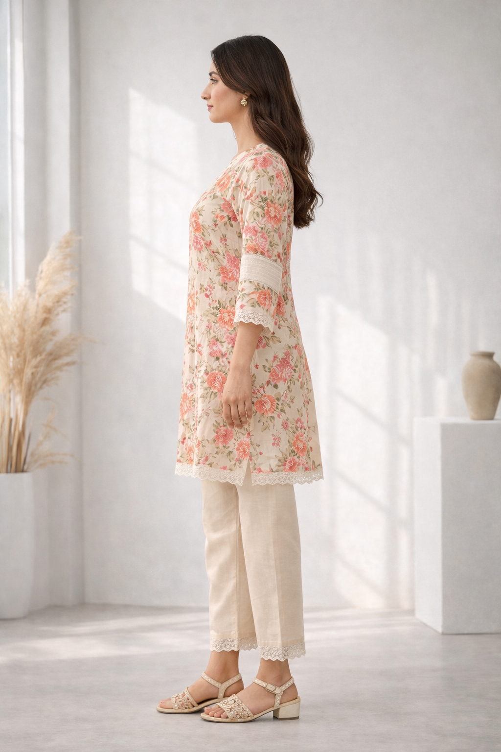 Surbhi Flora Printed Cotton Kurta Pant Set