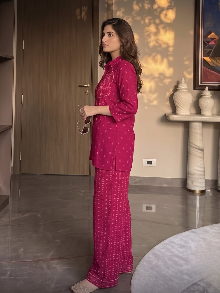 Poppi Rose Printed Premium Co-Ord Set