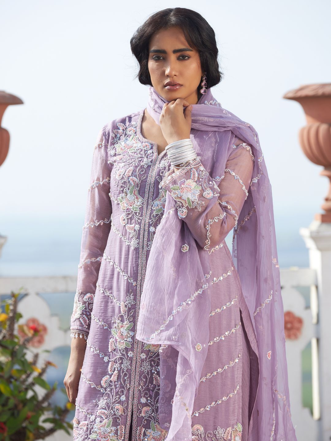 Mihika munsell full work gharara set