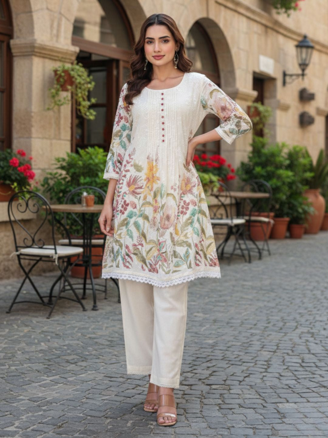 Tiara alabaster cotton co-ord set