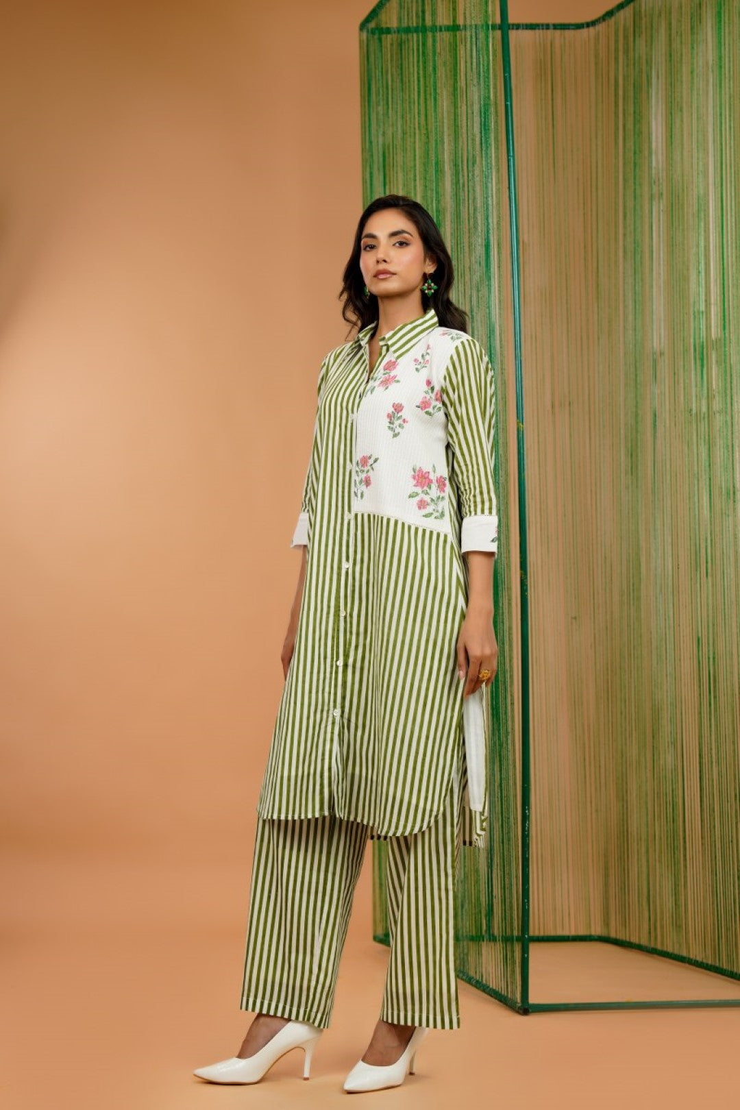 Tatva slime Stripes cotton co-ord set