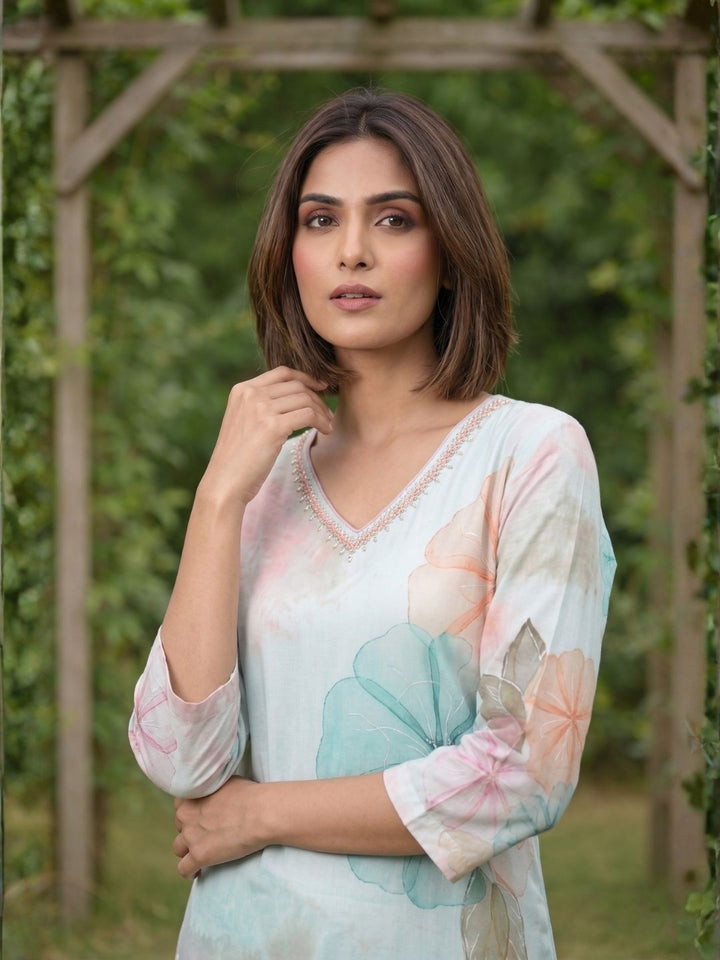 Yami Celeste Printed Kurti