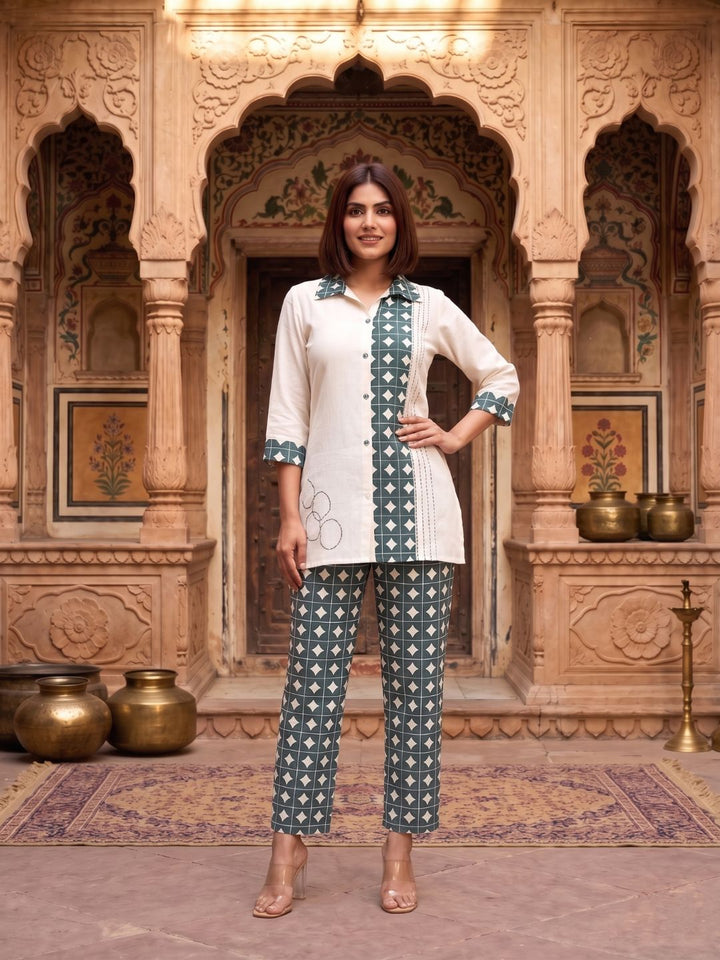 Vibha Peacock Printed Co-ord Set