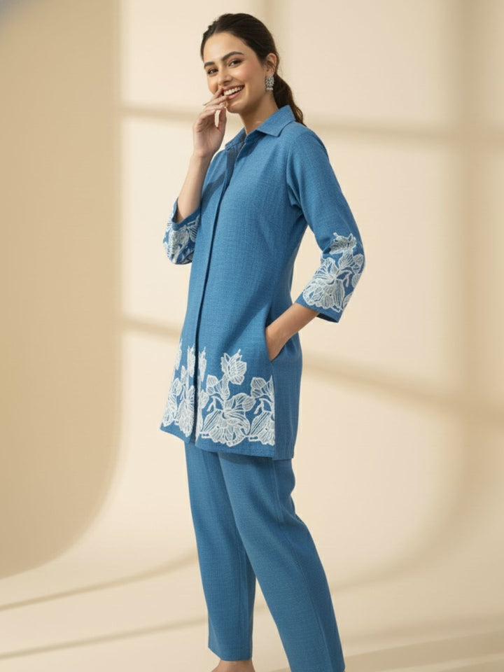 Shanti Lapis Embroidered Co-ord Set