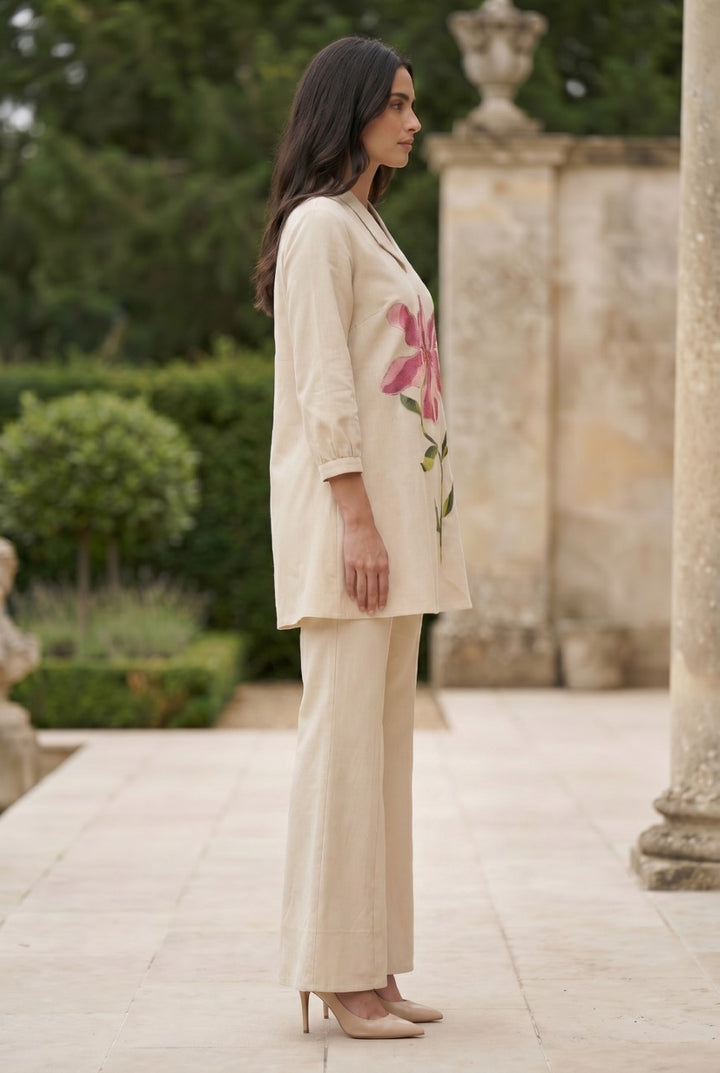 Sargi peony embroidery cotton co-ord set