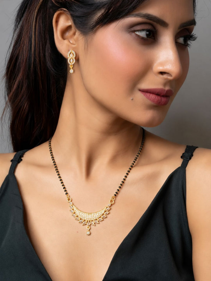 Nayra diamond Mangalsutra with earings set