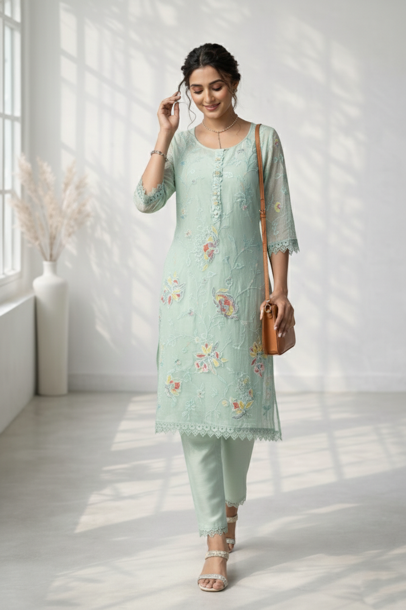 Anumeha moss full work co-ord set