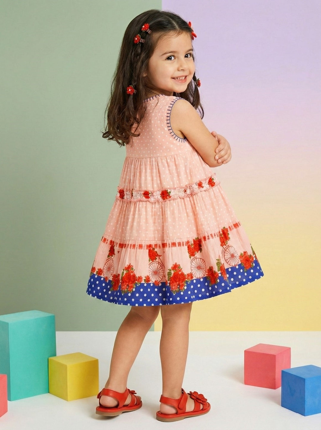 Joy Rose printed cotton dress