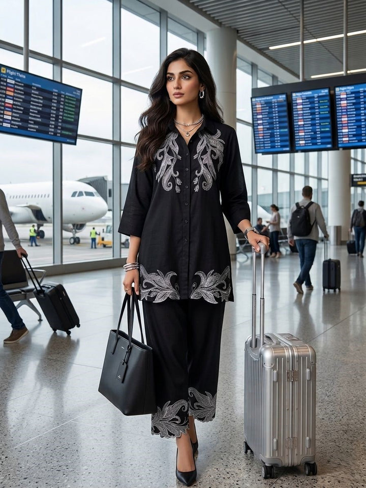 Prisha soot embroidery cotton co-ord set