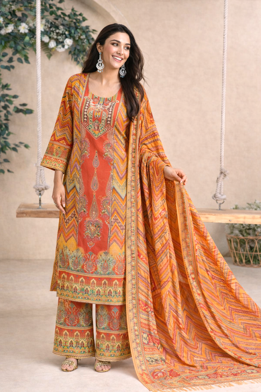 Morni amber full work suit set